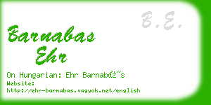 barnabas ehr business card